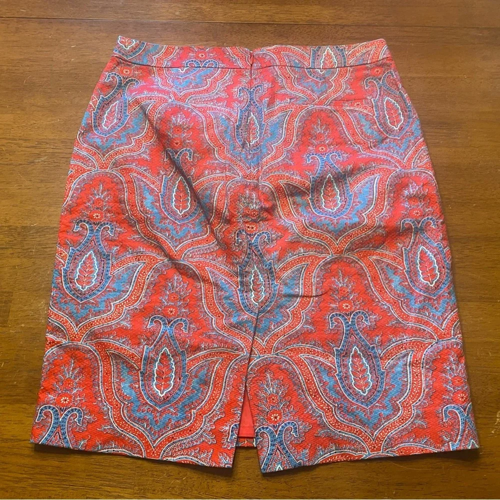 J. Crew Paisley Pencil Skirt